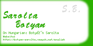 sarolta botyan business card